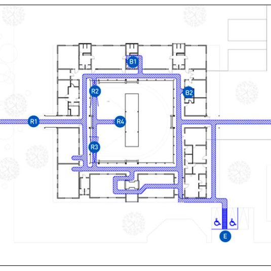 Diagnóstico para Ruta Accesible discapacitados. Arquitectura